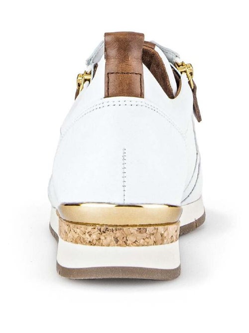 Baskets  en cuir lisse - Kiabi