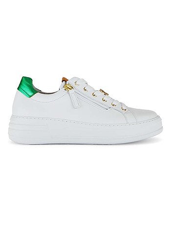 Baskets en cuir lisse
