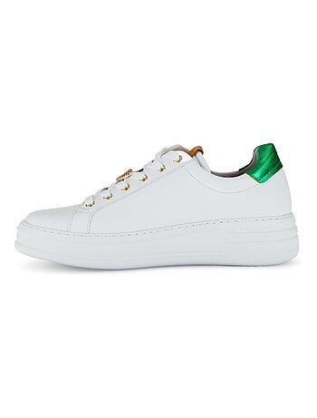 Baskets en cuir lisse