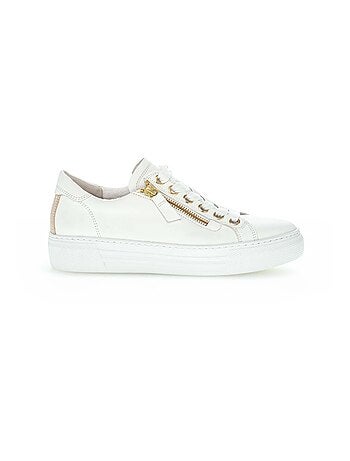 Baskets en cuir lisse