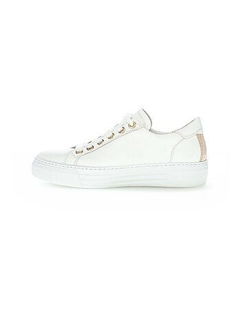 Baskets en cuir lisse