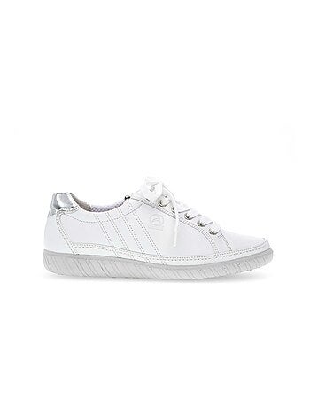 Baskets en cuir lisse