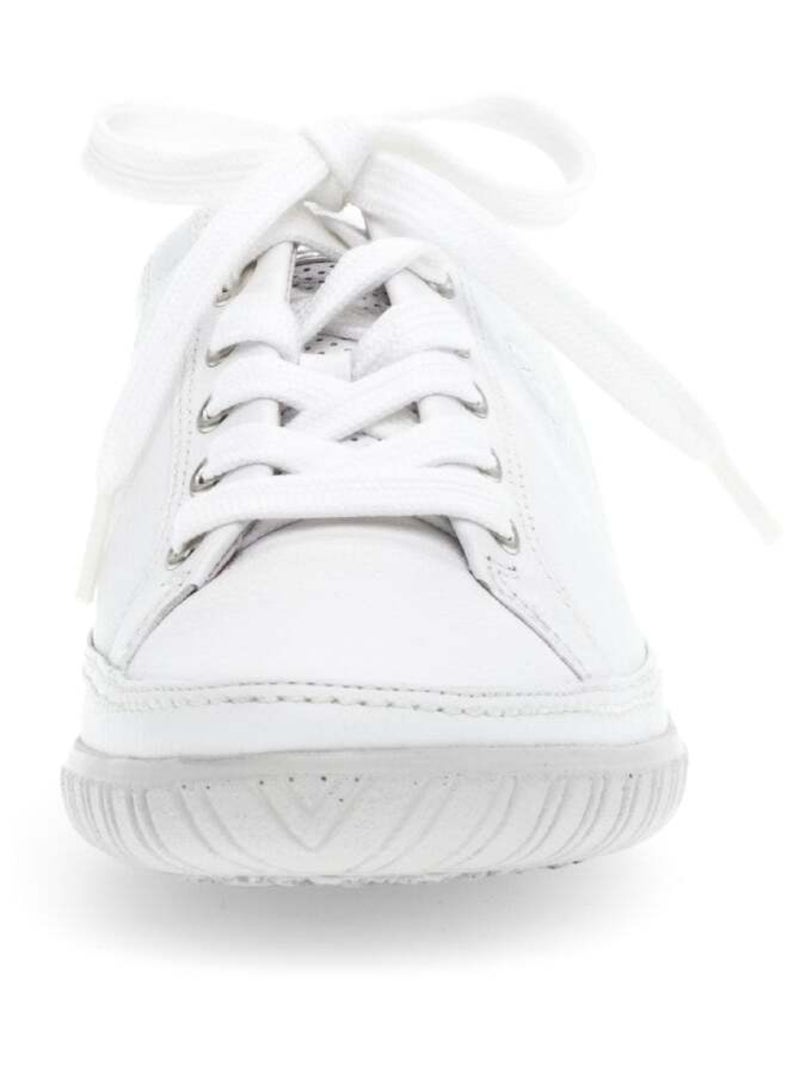 Baskets  en cuir lisse Blanc - Kiabi