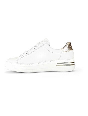 Baskets en cuir lisse