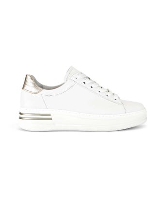 Baskets  en cuir lisse