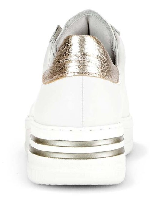 Baskets  en cuir lisse - Kiabi