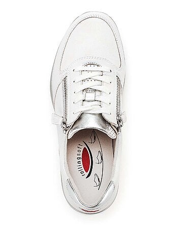 Baskets en cuir lisse