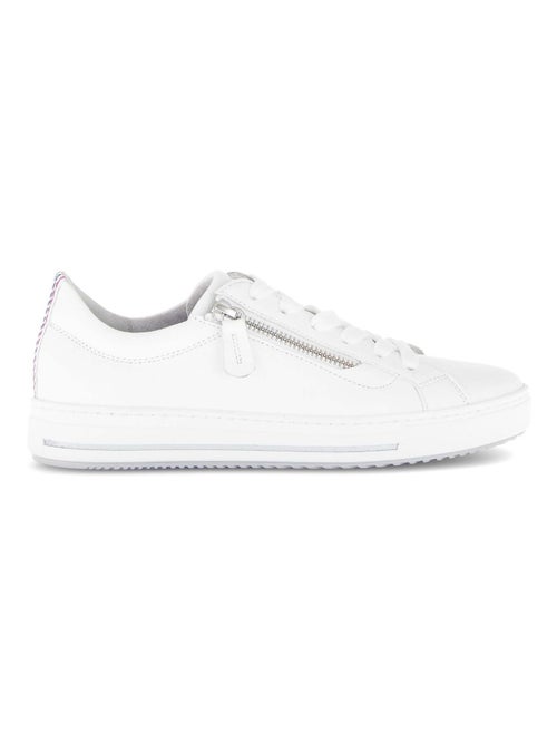 Baskets  en cuir lisse - Kiabi