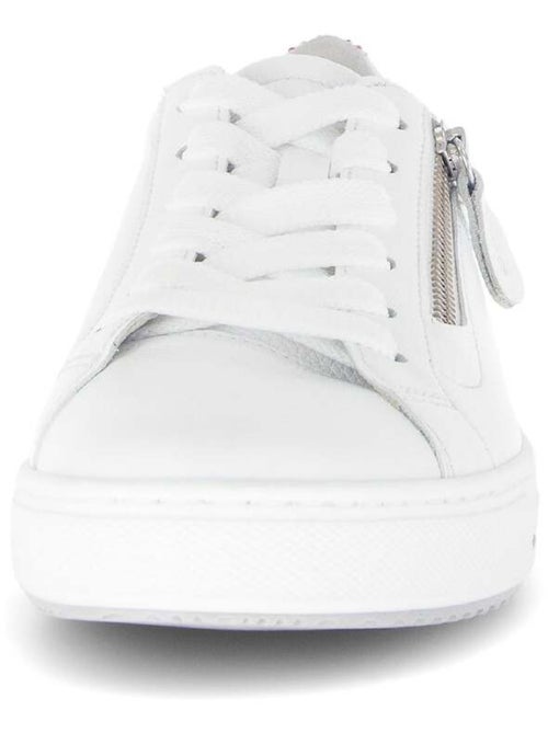 Baskets  en cuir lisse - Kiabi