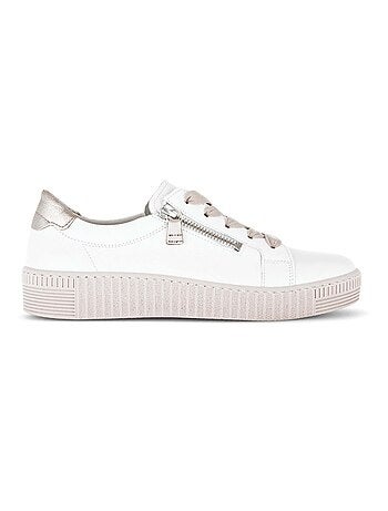 Baskets en cuir lisse