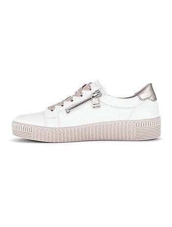 Baskets en cuir lisse