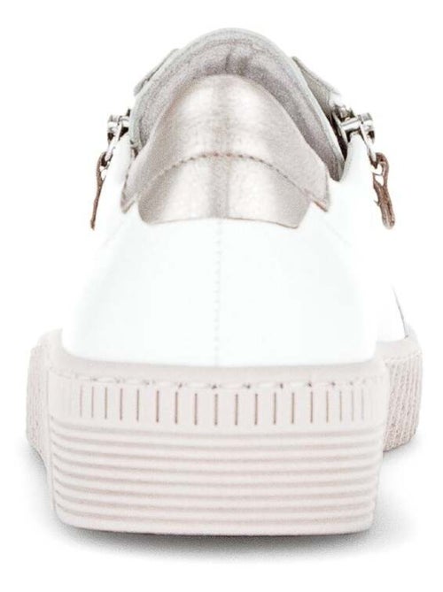 Baskets  en cuir lisse - Kiabi