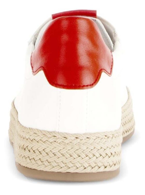 Baskets  en cuir lisse - Kiabi