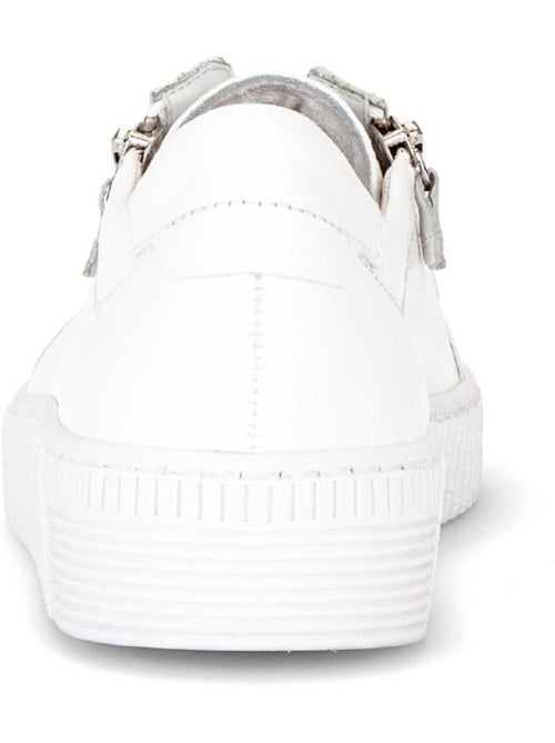 Baskets  en cuir lisse - Kiabi