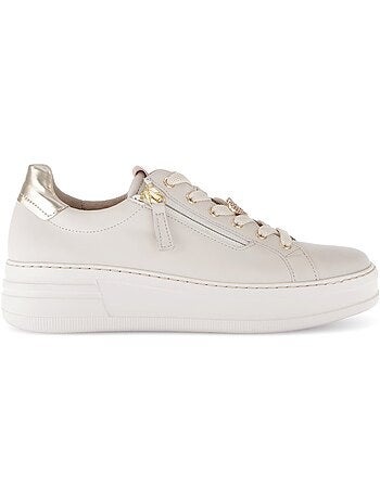 Baskets en cuir lisse