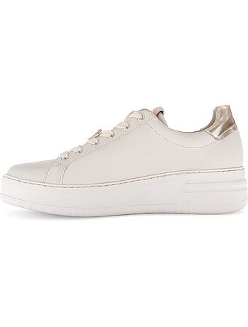 Baskets en cuir lisse