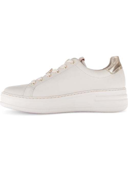 Baskets  en cuir lisse - Kiabi