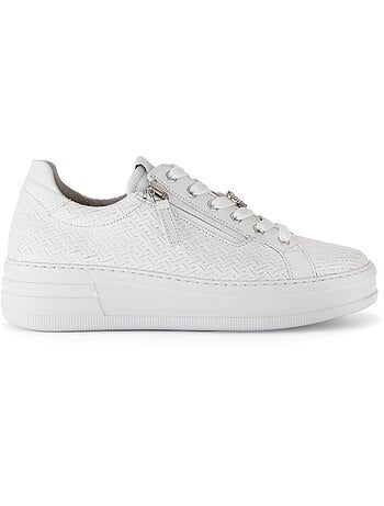 Baskets en cuir lisse