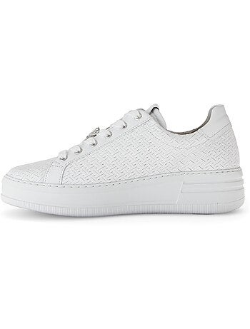 Baskets en cuir lisse