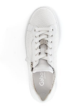 Baskets en cuir lisse