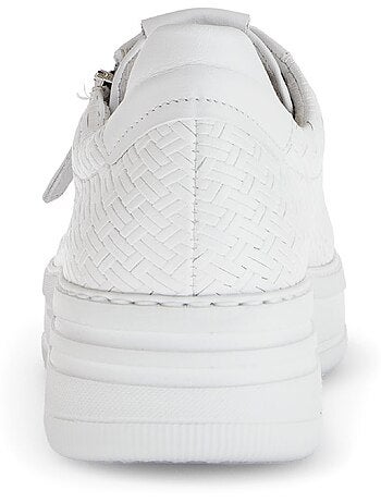 Baskets en cuir lisse