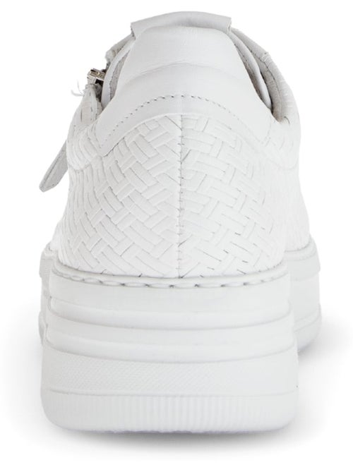 Baskets  en cuir lisse - Kiabi