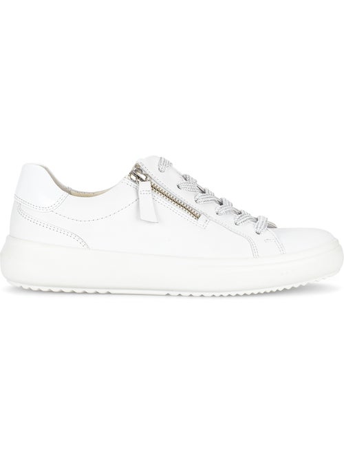 Baskets  en cuir lisse - Kiabi