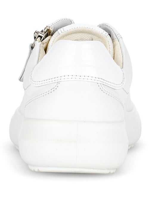 Baskets  en cuir lisse - Kiabi
