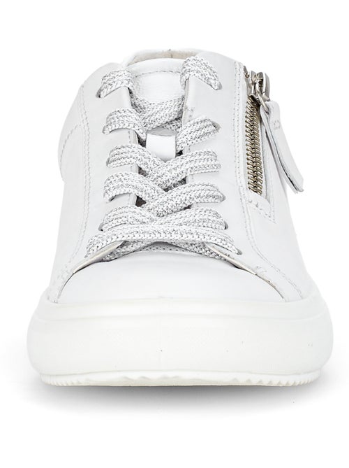 Baskets  en cuir lisse - Kiabi