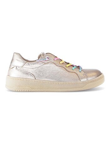 Baskets en cuir lisse