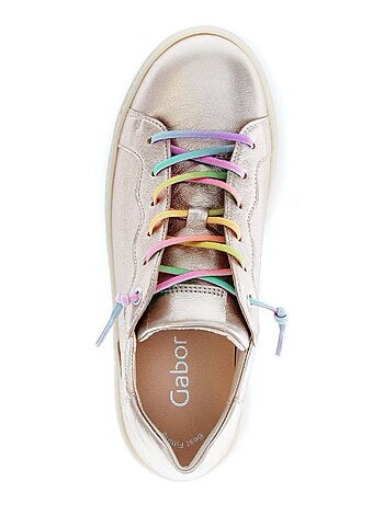 Baskets en cuir lisse