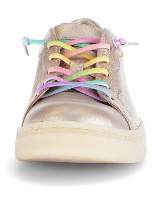 Baskets  en cuir lisse - Kiabi