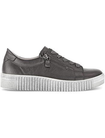 Baskets en cuir lisse