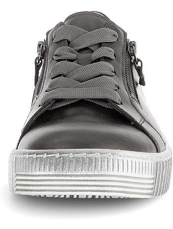 Baskets en cuir lisse