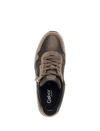 Baskets en cuir lisse