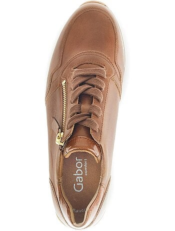 Baskets en cuir lisse