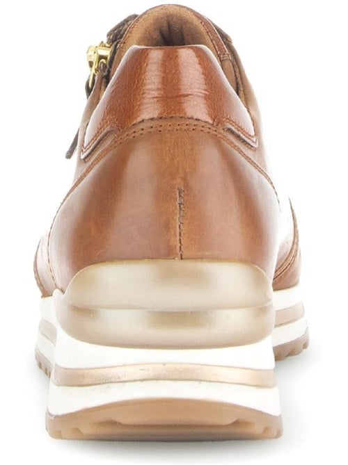 Baskets  en cuir lisse - Kiabi