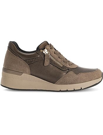 Baskets en cuir lisse