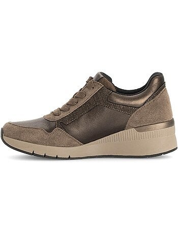 Baskets en cuir lisse