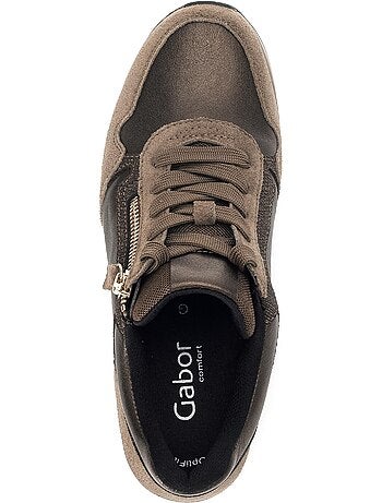 Baskets en cuir lisse