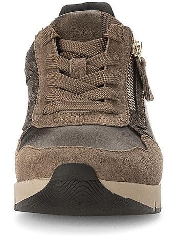 Baskets en cuir lisse