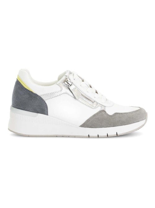 Baskets  en cuir lisse - Kiabi