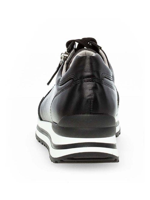 Baskets  en cuir lisse - Kiabi