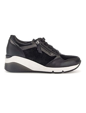 Baskets en cuir lisse