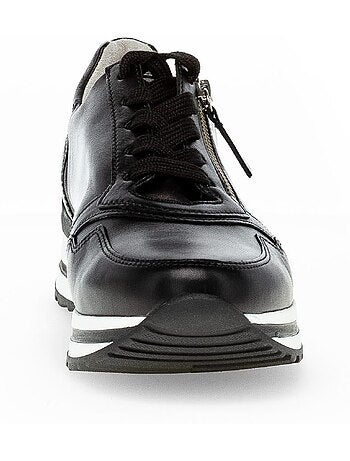 Baskets en cuir lisse