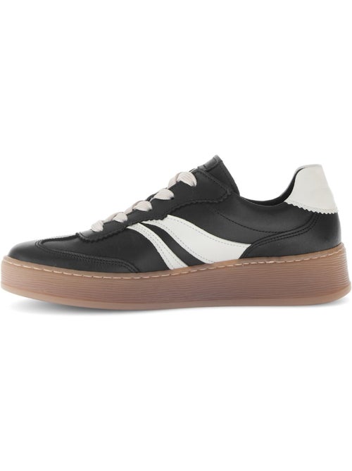 Baskets  en cuir lisse - Kiabi