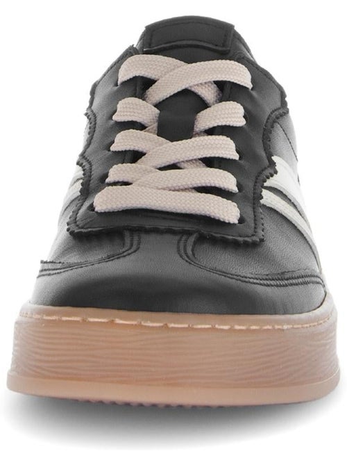 Baskets  en cuir lisse - Kiabi