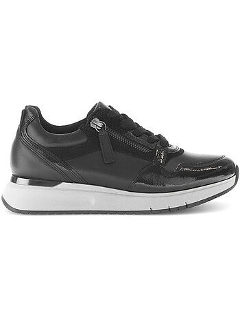 Baskets en cuir lisse