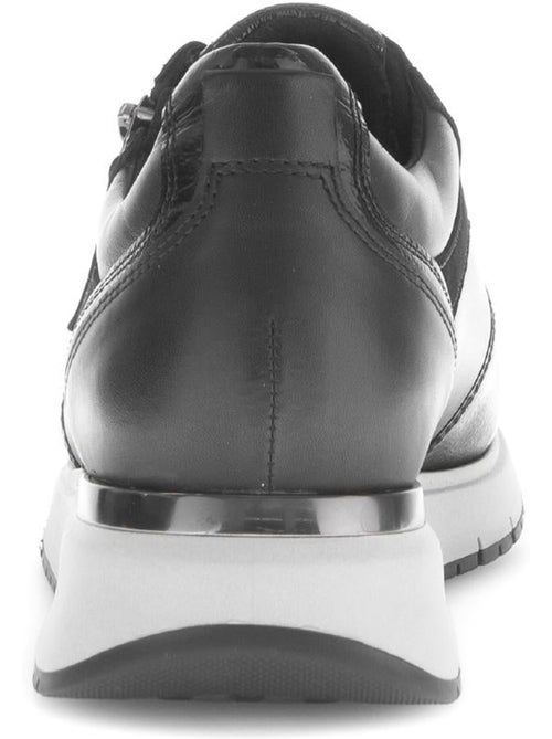 Baskets  en cuir lisse - Kiabi