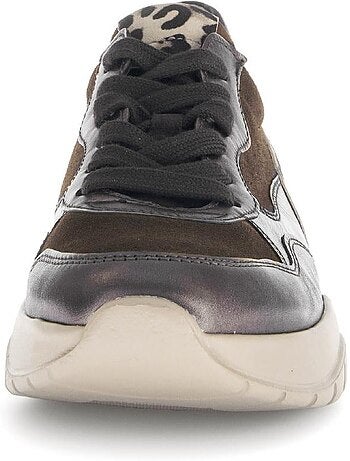 Baskets en cuir lisse